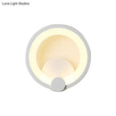 GobekUsa Modern LED Acrylic Sconce Light - 7.5"/10" Diameter - White Wall Lamp in Warm/White Light