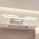 GobekUsa Modern LED Acrylic Vanity Light Fixture in White - Paper Clip Shaped Wall Sconce Lamp for Bathroom