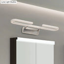 GobekUsa Modern LED Acrylic Vanity Light Fixture in White - Paper Clip Shaped Wall Sconce Lamp for Bathroom