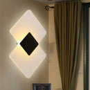 GobekUsa Modern LED Acrylic Wall Lamp: Textured Silver/Black Rhombus Sconce Light with Remote Control