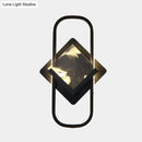 GobekUsa Modern LED Acrylic Wall Mount Lamp - Black Square and Rectangle Design in White/Warm Light