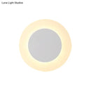GobekUsa Modern LED Acrylic Wall Sconce – Halo Ring White Lighting Fixture in Warm/White Light