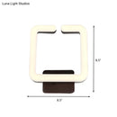 GobekUsa Modern LED Aluminum Wall Sconce in Warm/White/Natural Light - Square Coffee Design