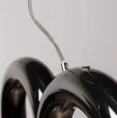 GobekUsa Modern LED Arch Chandelier in Black/White/Orange/Blue