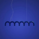 GobekUsa Modern LED Arch Chandelier in Black/White/Orange/Blue