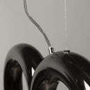 GobekUsa Modern LED Arch Chandelier in Black/White/Orange/Blue