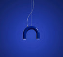 GobekUsa Modern LED Arch Chandelier in Black/White/Orange/Blue