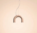 GobekUsa Modern LED Arch Chandelier in Black/White/Orange/Blue