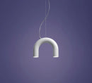 GobekUsa Modern LED Arch Chandelier in Black/White/Orange/Blue