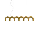 GobekUsa Modern LED Arch Chandelier in Black/White/Orange/Blue