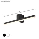 GobekUsa Modern LED Bathroom Vanity Light - Stylish Black/White Wall Lighting with Slender Metal Shade - Warm/White Light