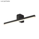 GobekUsa Modern LED Bathroom Vanity Light - Stylish Black/White Wall Lighting with Slender Metal Shade - Warm/White Light