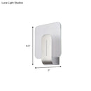 GobekUsa Modern LED Bathroom Wall Sconce with Square Clear Glass Shade - Nickel Finish – Warm/White Light