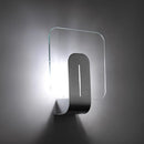 GobekUsa Modern LED Bathroom Wall Sconce with Square Clear Glass Shade - Nickel Finish – Warm/White Light