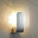 GobekUsa Modern LED Bathroom Wall Sconce with Square Clear Glass Shade - Nickel Finish – Warm/White Light