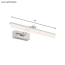 GobekUsa Modern LED Bathroom Wall Vanity Light with Rectangle Acrylic Shade and Warm/White Light
