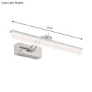 GobekUsa Modern LED Bathroom Wall Vanity Light with Rectangle Acrylic Shade and Warm/White Light