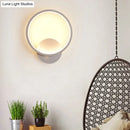 GobekUsa Modern LED Bedside Wall Light - Aluminum Minimalistic Sconce Lighting in Black/White, 8"/10"/12.5" Dia
