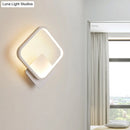 GobekUsa Modern LED Bedside Wall Light - Aluminum Minimalistic Sconce Lighting in Black/White, 8"/10"/12.5" Dia