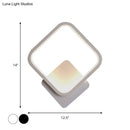 GobekUsa Modern LED Bedside Wall Light - Aluminum Minimalistic Sconce Lighting in Black/White, 8"/10"/12.5" Dia