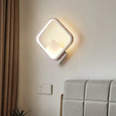 GobekUsa Modern LED Bedside Wall Light - Aluminum Minimalistic Sconce Lighting in Black/White, 8"/10"/12.5" Dia