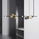 GobekUsa Modern LED Black Metal Chandelier - Circle Dining Room Island Light Fixture
