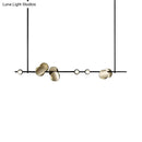 GobekUsa Modern LED Black Metal Chandelier - Circle Dining Room Island Light Fixture