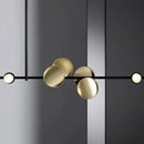 GobekUsa Modern LED Black Metal Chandelier - Circle Dining Room Island Light Fixture