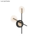 GobekUsa Modern LED Black Rounded Wall Sconce Lighting in Warm/White Light