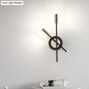 GobekUsa Modern LED Black Rounded Wall Sconce Lighting in Warm/White Light