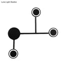 GobekUsa Modern LED Black Wall Sconce - Circle Metallic Flush Mount Lamp in Warm/White Light
