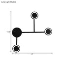 GobekUsa Modern LED Black Wall Sconce - Circle Metallic Flush Mount Lamp in Warm/White Light
