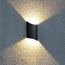 GobekUsa Modern LED Black Wall Sconce Lamp with Metal Shade for Yard
