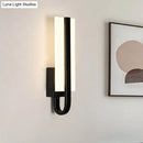 GobekUsa Modern LED Black Wall Sconce Light Fixture for Living Room - Minimalistic Metal Design, White/Warm Light