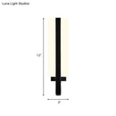 GobekUsa Modern LED Black Wall Sconce Light Fixture for Living Room - Minimalistic Metal Design, White/Warm Light