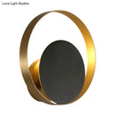GobekUsa Modern LED Brass Wall Sconce Light for Bedroom - Loop Metallic Wall Lighting Idea