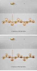 GobekUsa 9-Light Modern Black LED Chandelier