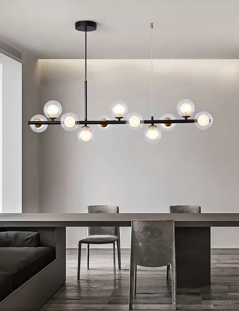 GobekUsa 9-Light Modern Black LED Chandelier, photo 13 of 30