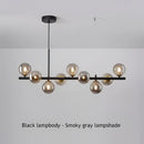 GobekUsa 9-Light Modern Black LED Chandelier