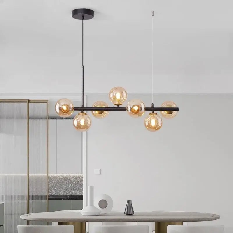 GobekUsa 9-Light Modern Black LED Chandelier, photo 2 of 30