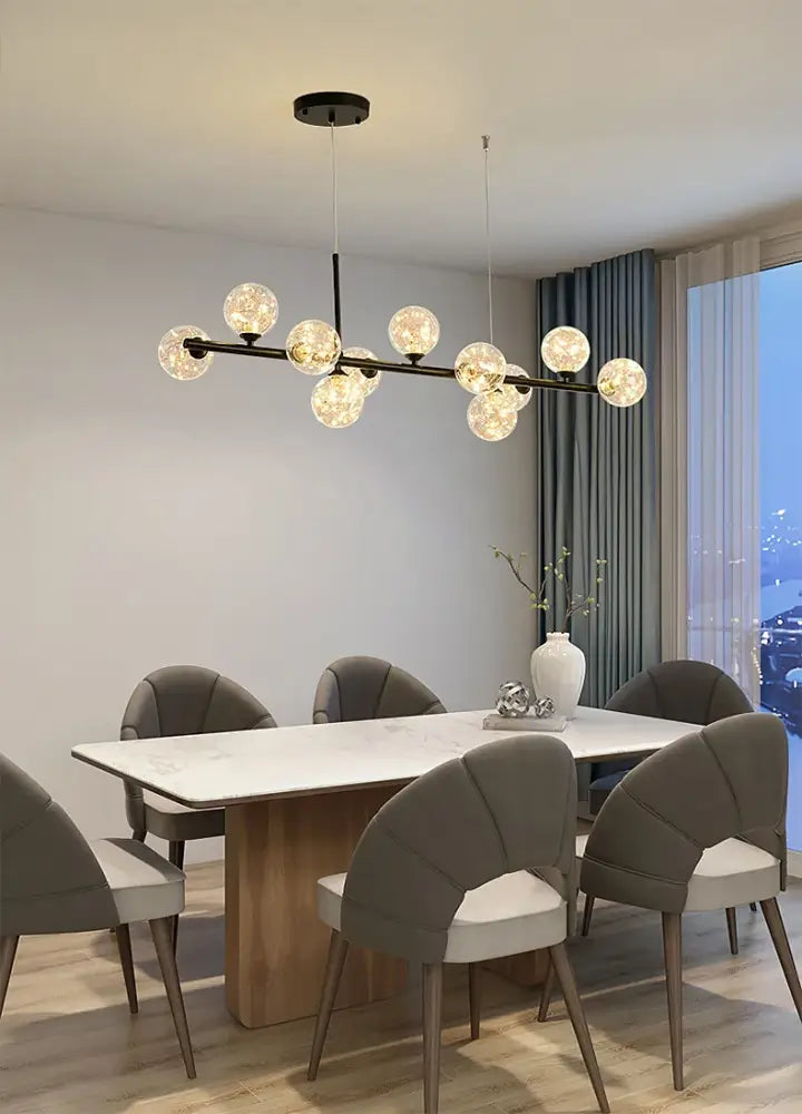GobekUsa 9-Light Modern Black LED Chandelier, photo 19 of 30