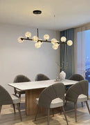 GobekUsa 9-Light Modern Black LED Chandelier