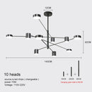 GobekUsa Modern LED Chandelier - Gold Black - Living Room - Bedroom