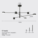 GobekUsa Modern LED Chandelier - Gold Black - Living Room - Bedroom