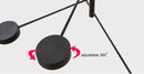 GobekUsa Modern LED Chandelier - Gold Black - Living Room - Bedroom