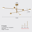 GobekUsa Modern LED Chandelier - Gold Black - Living Room - Bedroom
