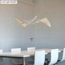 GobekUsa Modern LED Chandelier Lighting Nordic Loft Black White Hanging Pendant Light