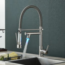 GobekUsa Dual Nozzle Gourmet Kitchen Faucet | Pull-Down, 360° Rotation, Chrome Mixer