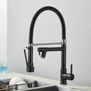 GobekUsa Dual Nozzle Gourmet Kitchen Faucet | Pull-Down, 360° Rotation, Chrome Mixer