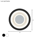 GobekUsa Modern LED Circle Sconce: White & Black Wall Mounted Lamp for Living Room